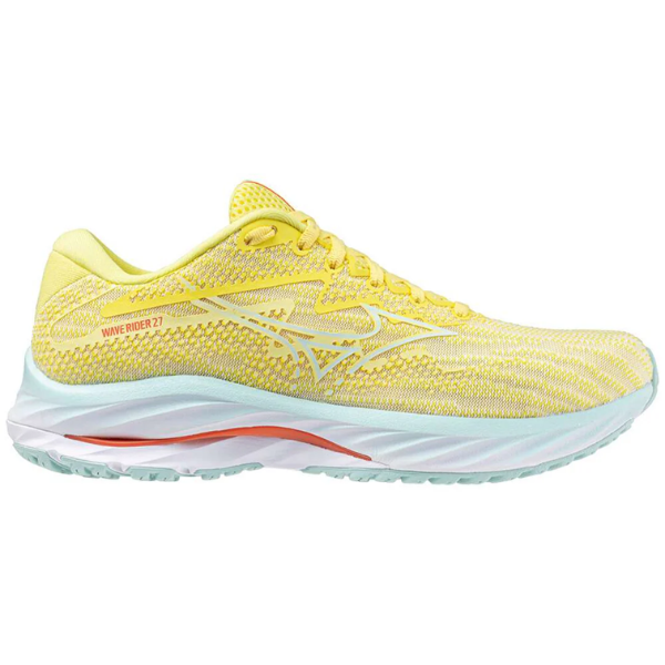 Giày chạy bộ Nữ Mizuno Wave Rider 27 - Vàng (Anise Flower/Cool Mint/Hot Coral)