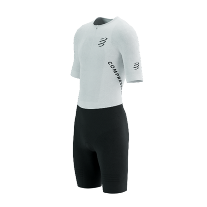 Đồ Ba Môn Nữ Compressport Stream SS Trisuit - Trắng/Đen (White/Black)
