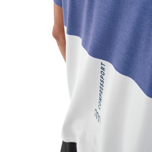 Áo chạy Bộ Nam Compressport Performance SS Tshirt - Xanh Orient Blue