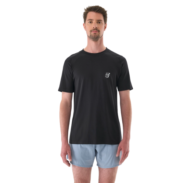Áo chạy Bộ Nam Compressport Performance SS Tshirt - Đen (Black)