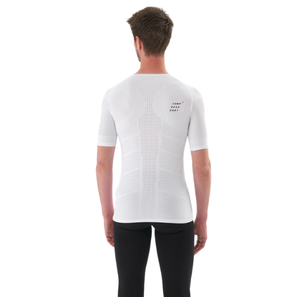 Áo Chạy Bộ Nam Compressport On/Off SS TShirt - Trắng (White)