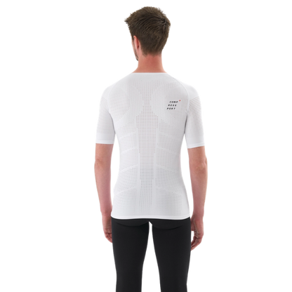 Áo Chạy Bộ Nam Compressport On/Off SS TShirt - Trắng (White)