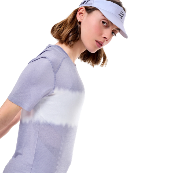Áo Chạy Bộ Nữ Compressport Performance SS Tshirt - Tím Lavender/White