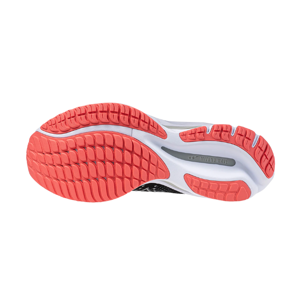 Giày chạy bộ Nữ Mizuno Wave Rider 27 - Đen (Black/Nickel/Dubarry)