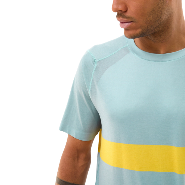Áo chạy Bộ Nam Compressport Performance SS Tshirt - Ether/Lemon