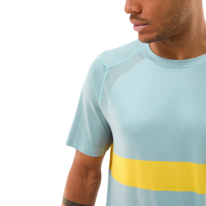 Áo chạy Bộ Nam Compressport Performance SS Tshirt - Ether/Lemon