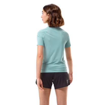 Áo Chạy Trail Nữ Compressport Trail Racing SS Tshirt - Xanh Ether