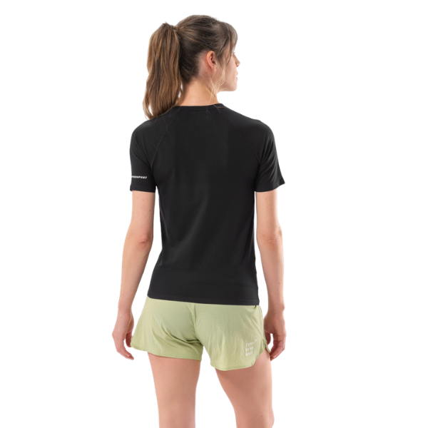 Áo Chạy Trail Nữ Compressport Trail Racing SS Tshirt - Đen (Black)