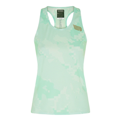 Áo chạy bộ Nữ Pressio Elite Singlet - Xanh Mint (Mint Camo)