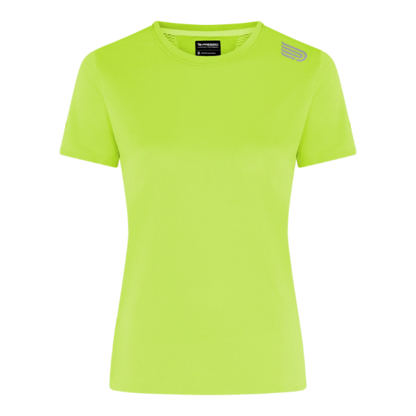 Áo chạy bộ Nữ Pressio Elite S/S Top - Xanh Neon (Volt)