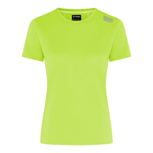 Áo chạy bộ Nữ Pressio Elite S/S Top - Xanh Neon (Volt)