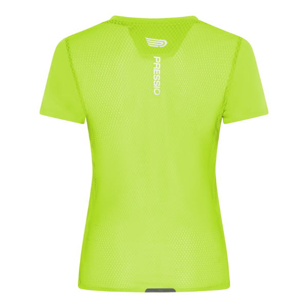 Áo chạy bộ Nữ Pressio Elite S/S Top - Xanh Neon (Volt)