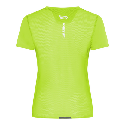 Áo chạy bộ Nữ Pressio Elite S/S Top - Xanh Neon (Volt)