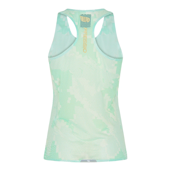 Áo chạy bộ Nữ Pressio Elite Singlet - Xanh Mint (Mint Camo)