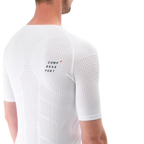 Áo Chạy Bộ Nam Compressport On/Off SS TShirt - Trắng (White)