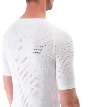 Áo Chạy Bộ Nam Compressport On/Off SS TShirt - Trắng (White)