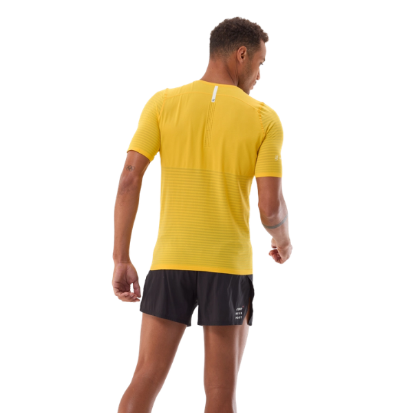 Áo chạy bộ Nam Compressport Pro Racing SS Tshirt - Vàng Lemon