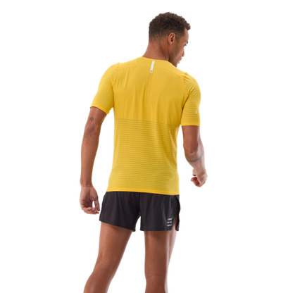 Áo chạy bộ Nam Compressport Pro Racing SS Tshirt - Vàng Lemon