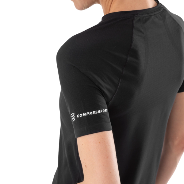 Áo Chạy Trail Nữ Compressport Trail Racing SS Tshirt - Đen (Black)