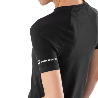Áo Chạy Trail Nữ Compressport Trail Racing SS Tshirt - Đen (Black)