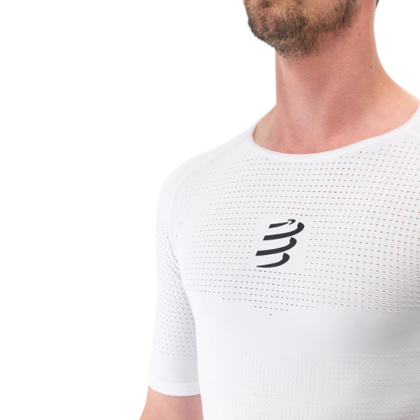 Áo Chạy Bộ Nam Compressport On/Off SS TShirt - Trắng (White)
