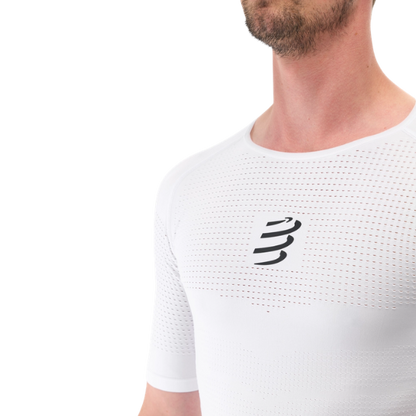 Áo Chạy Bộ Nam Compressport On/Off SS TShirt - Trắng (White)