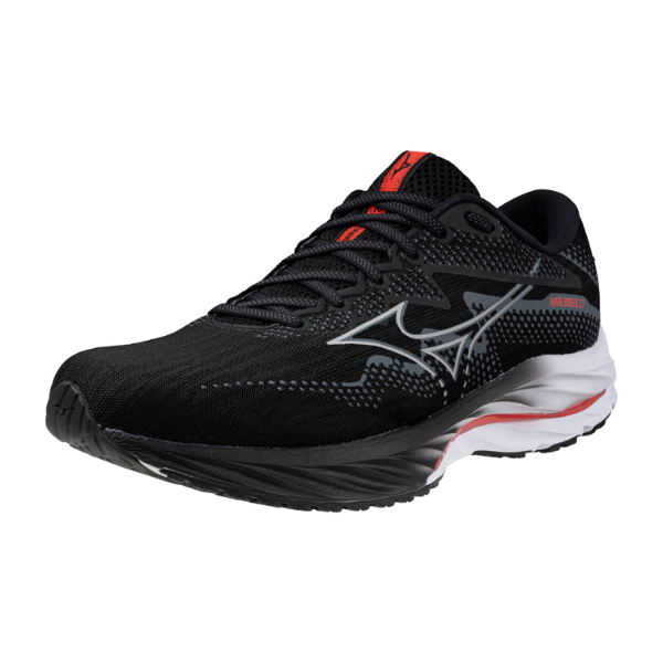 Giày chạy bộ Nam Mizuno Wave Rider 27 - Đen (Black/Nickel/Cayenne)