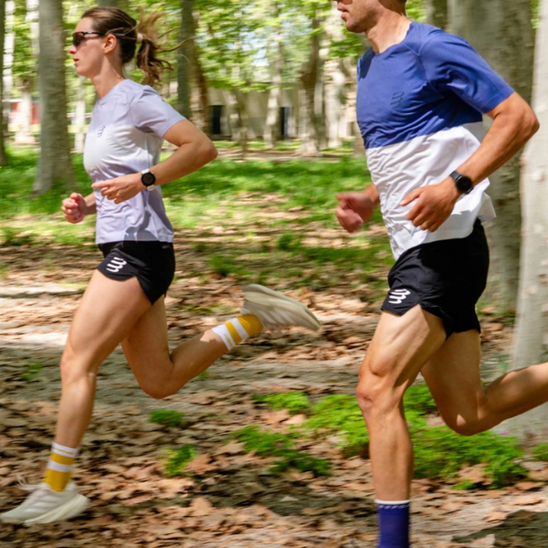 Áo Chạy Bộ Nữ Compressport Performance SS Tshirt - Tím Lavender/White