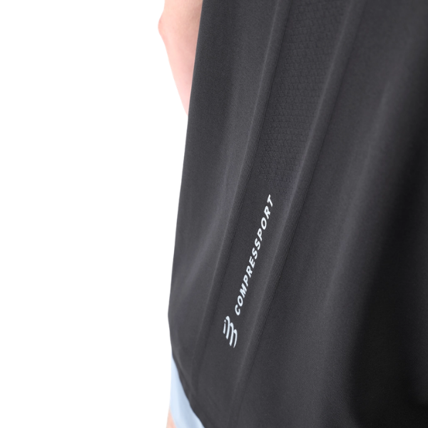 Áo chạy Bộ Nam Compressport Performance SS Tshirt - Đen (Black)
