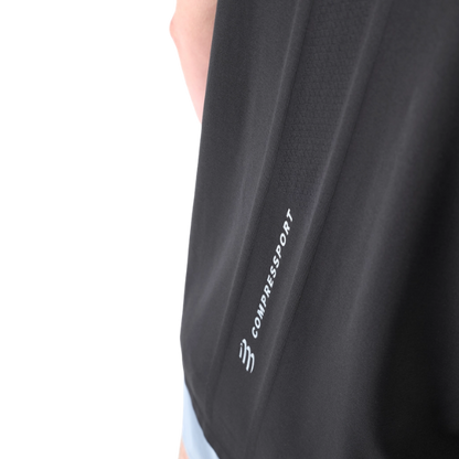 Áo chạy Bộ Nam Compressport Performance SS Tshirt - Đen (Black)