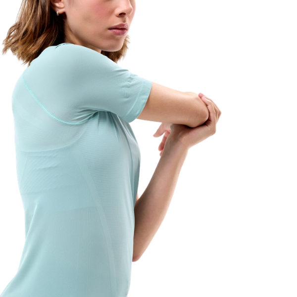 Áo Chạy Trail Nữ Compressport Trail Racing SS Tshirt - Xanh Ether