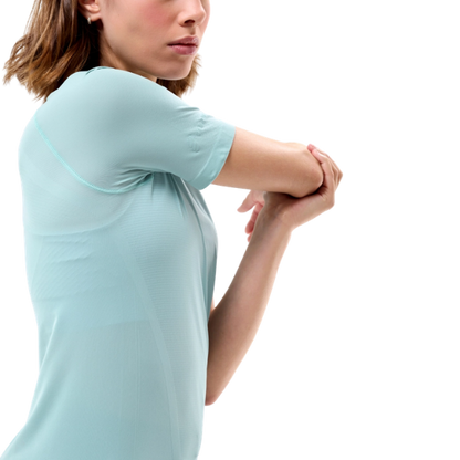 Áo Chạy Trail Nữ Compressport Trail Racing SS Tshirt - Xanh Ether
