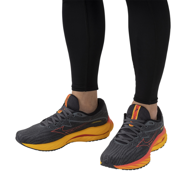 Giày chạy bộ Nam Mizuno Wave Rider 27 - Cam (Turbulence/Cayenne/Citrus)