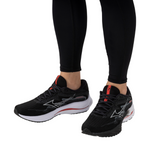 Giày chạy bộ Nam Mizuno Wave Rider 27 - Đen (Black/Nickel/Cayenne)