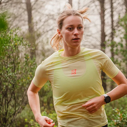 Áo Chạy Trail Nữ Compressport Trail Racing SS Tshirt - Đen (Black)