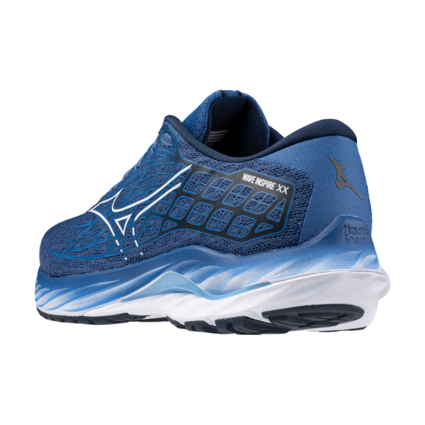 Giày chạy bộ Nam Mizuno Wave Inspire 20 2E - Xanh (Federal Blue/White/Alaskan Blue)