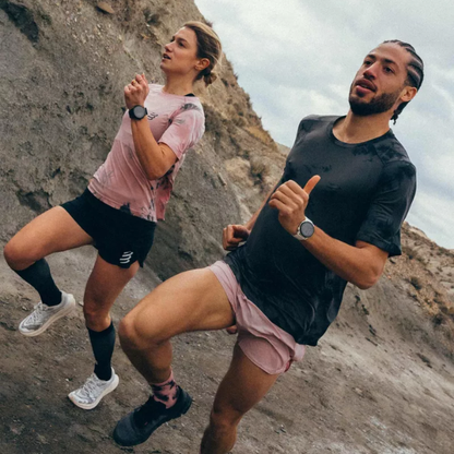 Áo Chạy Bộ Nam Compressport Performance SS Tshirt (phiên bản Eat My Dust) - Black Tie Dye