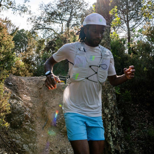 Áo Chạy Trail Nam Compressport Trail Racing SS Tshirt - Xám Gray/Violet