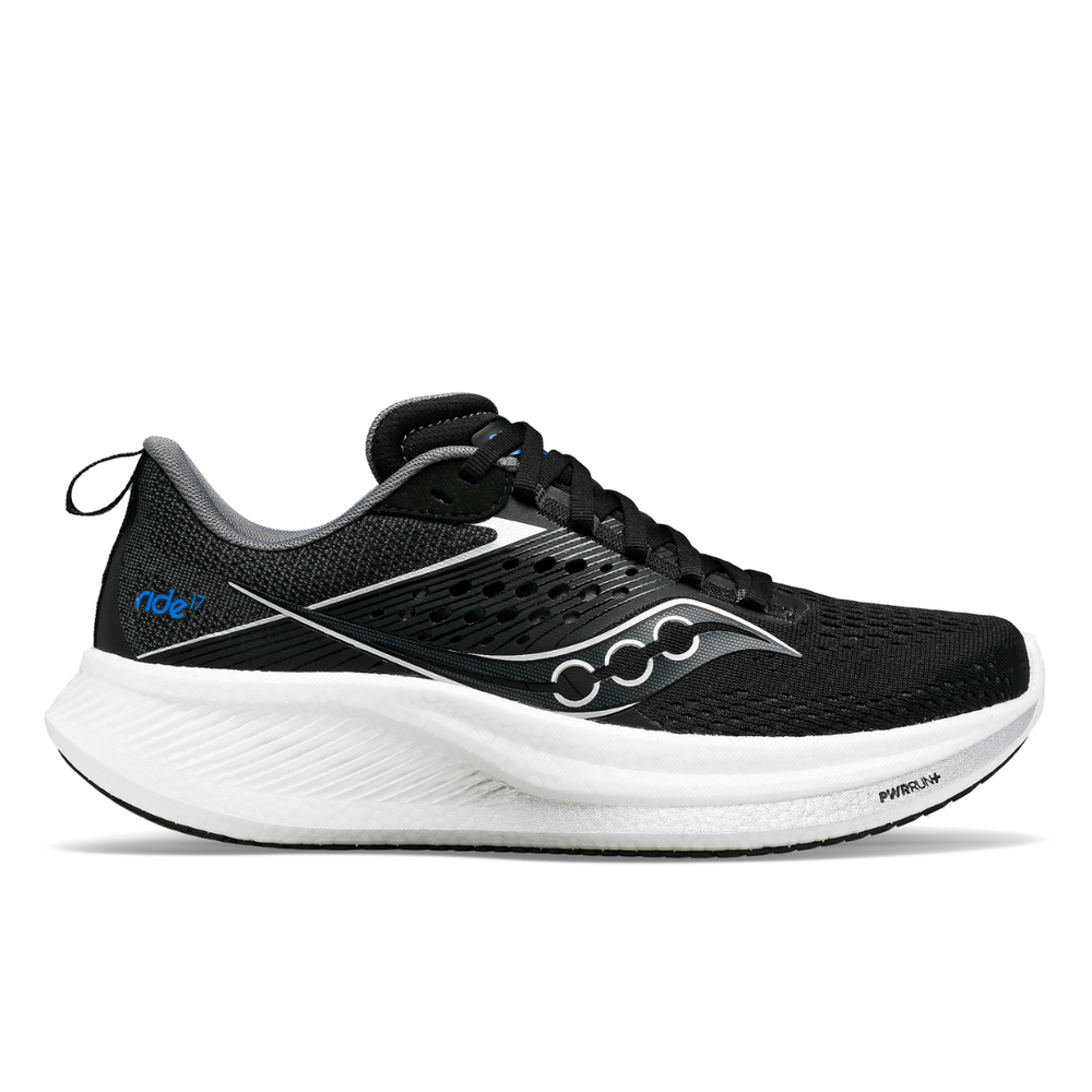 Giày chạy bộ Nam Saucony Ride 17 - Đen (Black/White)