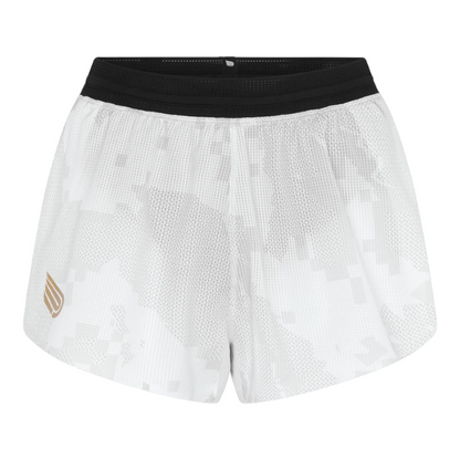 Quần chạy bộ Nữ Pressio Run Elite 2" Short - Trắng (White Camo)