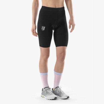 Quần ba môn Nữ Compressport Tri Under Control Short - Đen (Black)