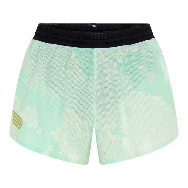 Quần chạy bộ Nữ Pressio Run Elite 2" Short - Xanh Mint (Mint Camo)