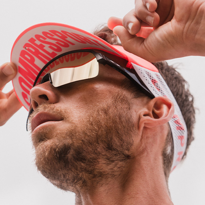 Mũ chạy bộ Compressport Pro Racing Visor - Đỏ (Fluo Red)