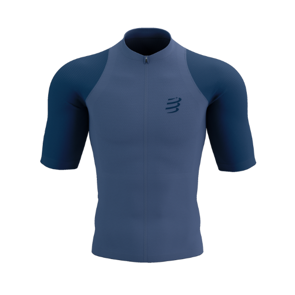 Áo chạy Trail Nam Compressport Trail Racing Postural SS Top - Xanh (Indigo/Blues)