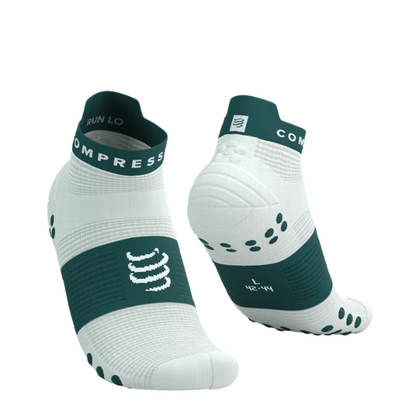 Tất chạy bộ Compressport Unisex's Pro Racing Socks v4.0 Run Low - Xanh lá (Sugar/Storm)