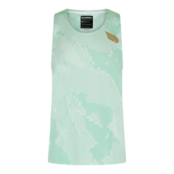 Áo chạy bộ Nam Pressio Elite S/S Top - Xanh Mint (Mint Camo)