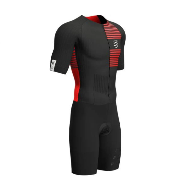 Đồ ba môn Nam Compressport Aero SS Trisuit - Đen (Black/Red)