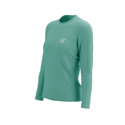 Áo chạy bộ Nữ Compressport Performance Long Sleeve Tshirt W - Xanh (Shell Blue)