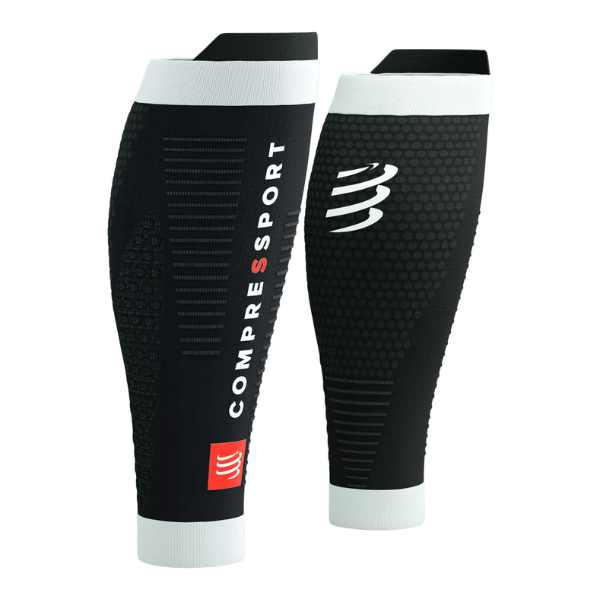 Băng bảo vệ bắp chân Compressport Calf Sleeves R2 3.0 - Đen/Trắng (Black/White)