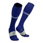 Tất chạy bộ Compressport Full Socks Run - Xanh (Dazz Blue/Sugar)